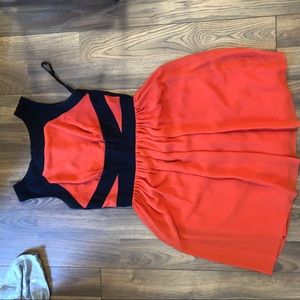 Orange cocktail dress